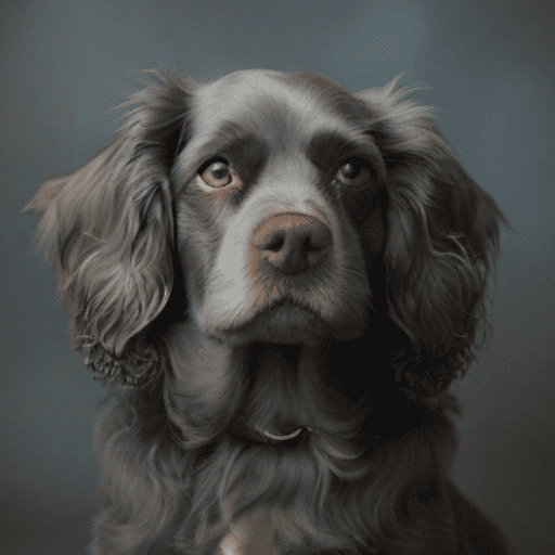 Bule Picardy Spaniel Portrait (2)