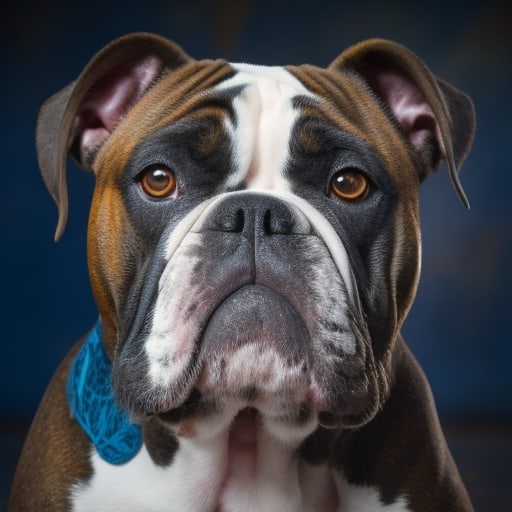 A Portrait of an Alapaha Blue Blood Bulldog