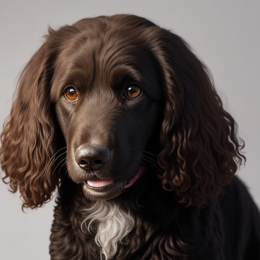 curly coated retriever portrait