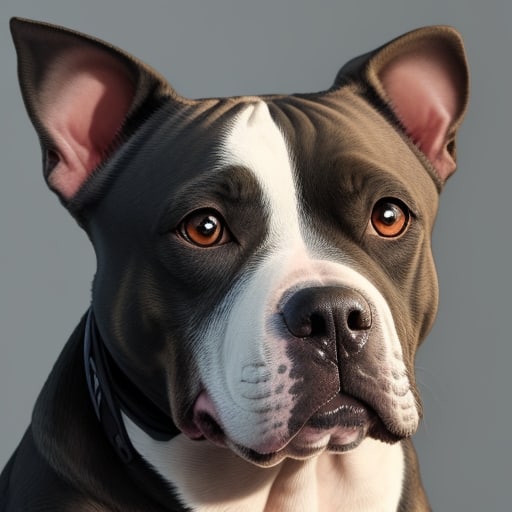Portrait of American Pit Bull Terrier
