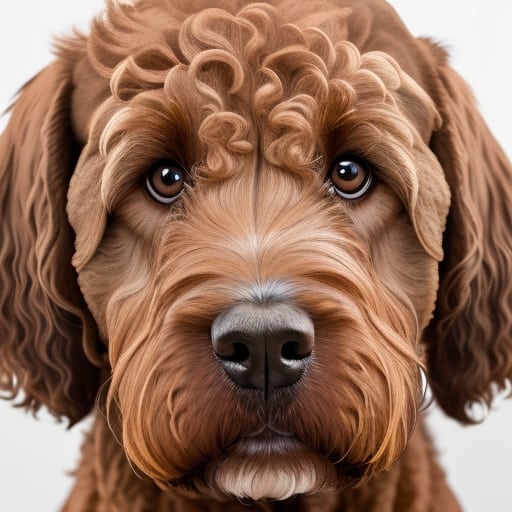 boxerdoodle (boxer and poodle mix) portrait