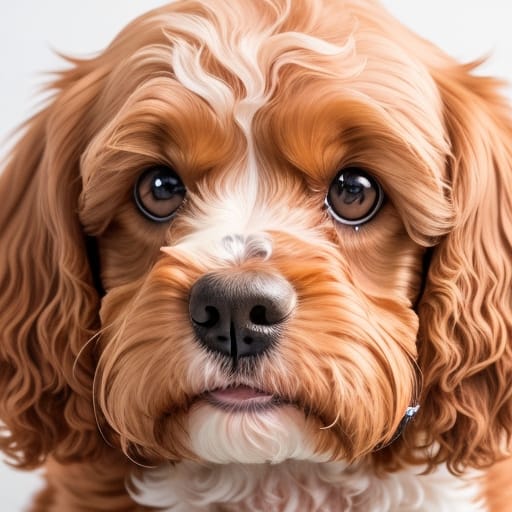 cavapoo (cavalier king charles spaniel and poodle mix) portrait