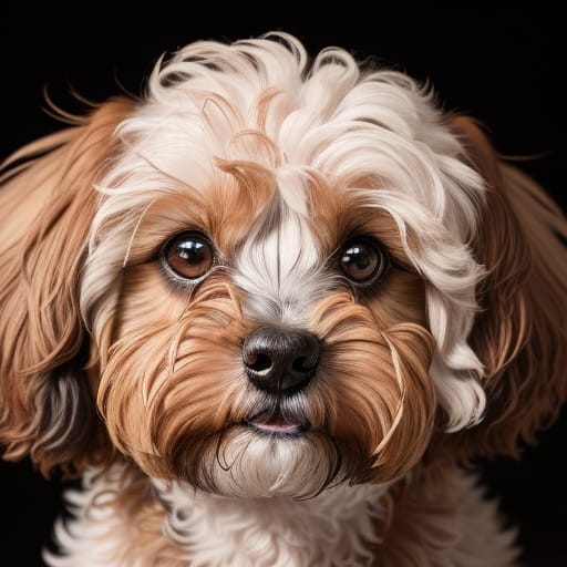 Havapoo (Havanese and Miniature Poodle Crossbreed Dog) Portrait