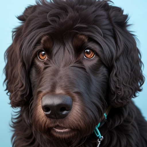Newfypoo (newfoundland and poodle mix) portrait