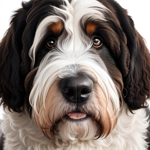 Saint Berdoodle (Saint Bernard and Poodle Mix) Portrait