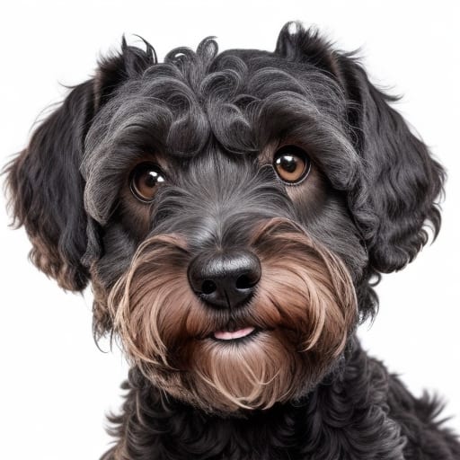 Schnoodle (Miniature Schnauzer and Poodle Mix) Portrait