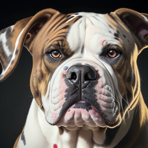 A Portrait of a Johnson Bulldog (Johnson American Bulldog)