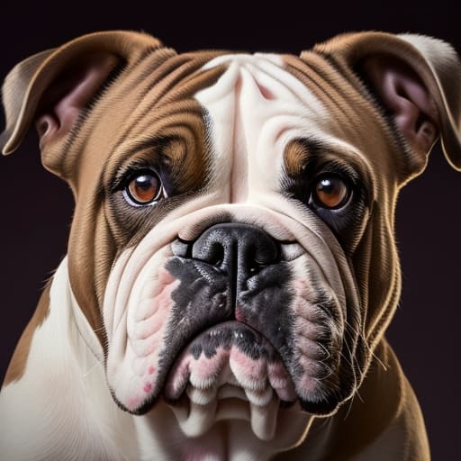 Portrait of an English Bulldog