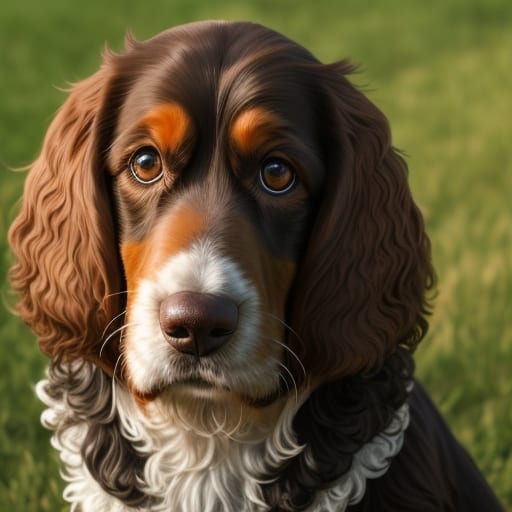 Portrait of Picardy Spaniel (Épagneul picard)