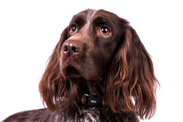 German Spaniel (Deutscher Wachtelhund) Face Looking Up