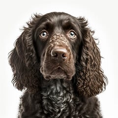 Tweed Water Spaniel (England) Face Close Up