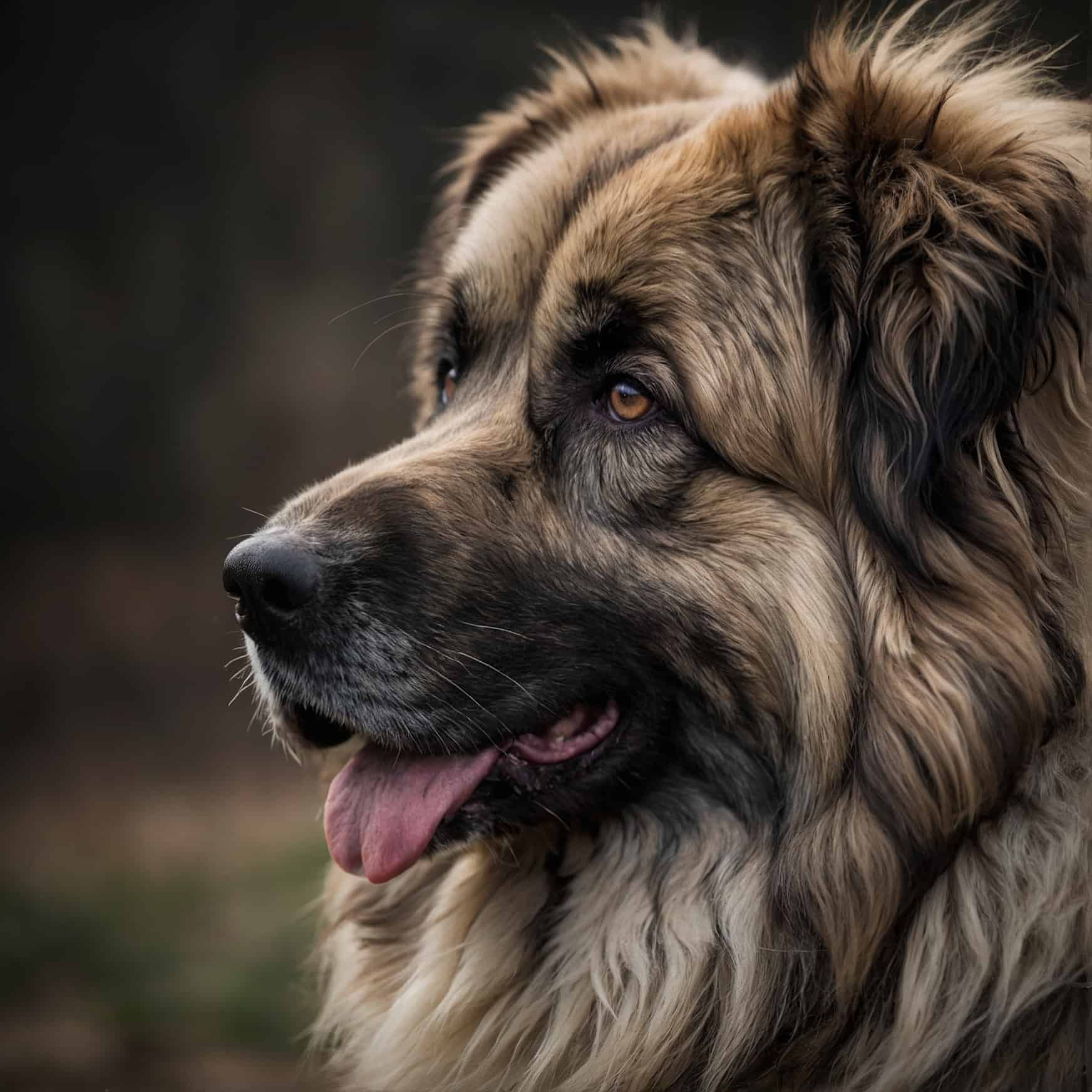 Caucasian Shepherd side on portrait