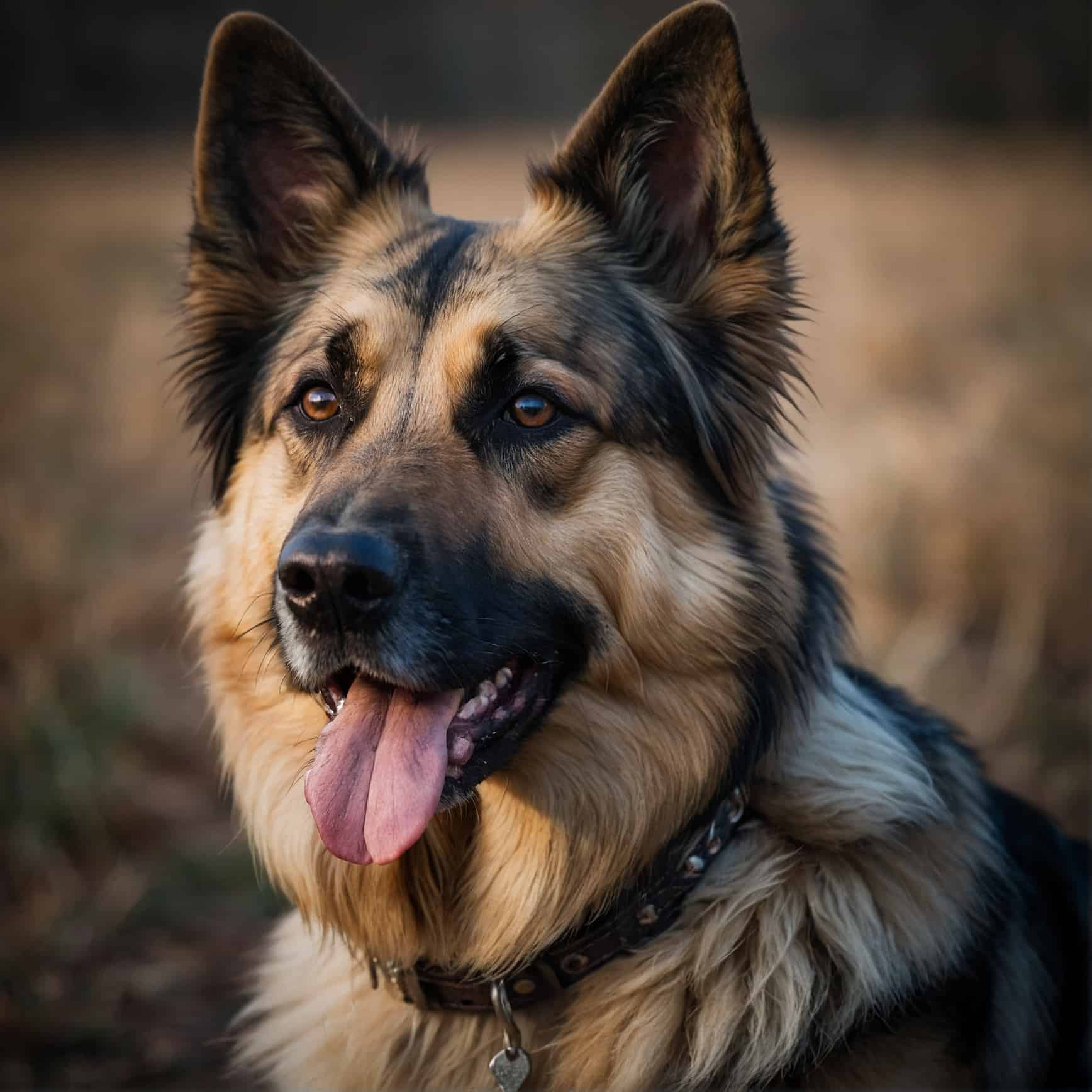 King shepherd portrait close up