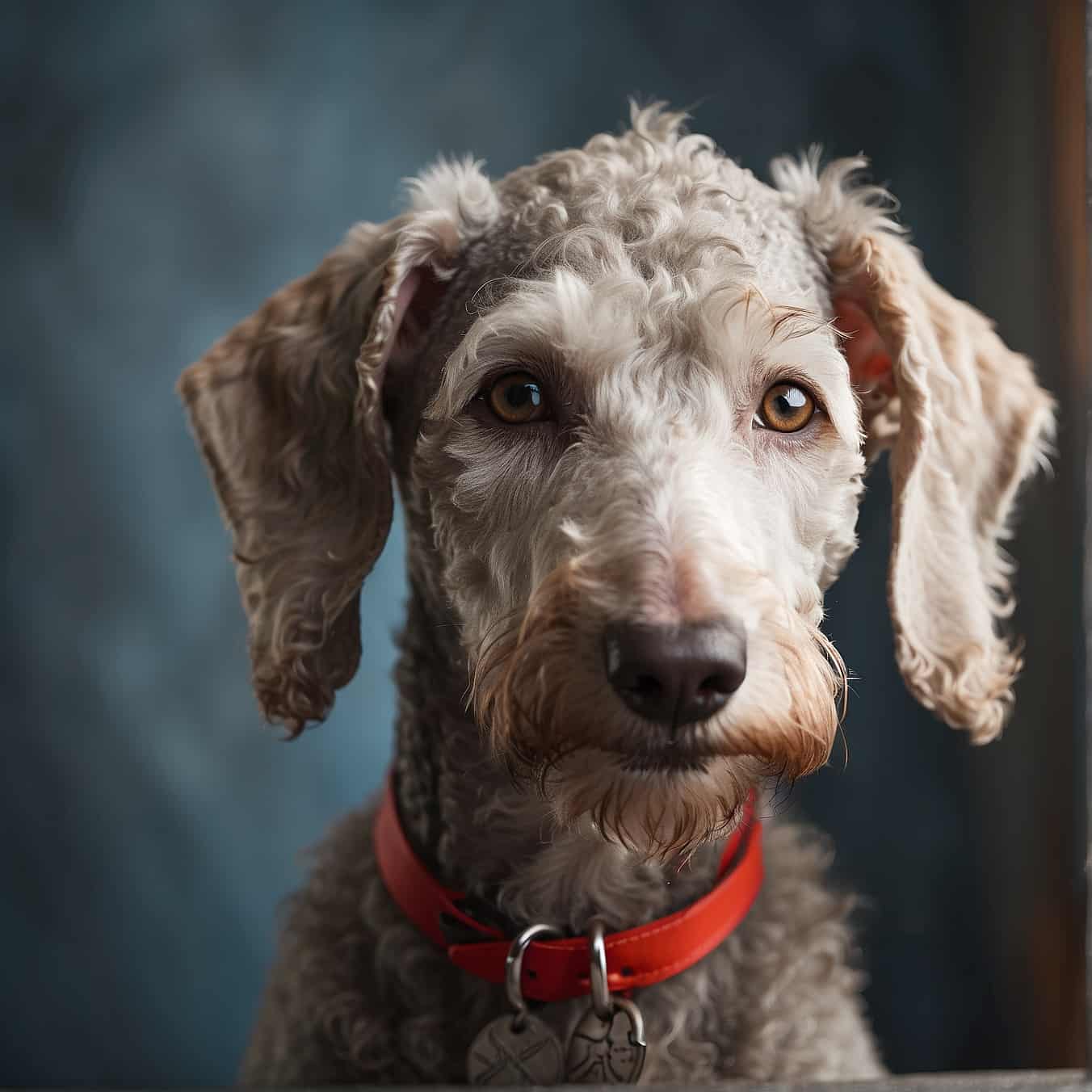 Bedlington Terrier headshot portrait