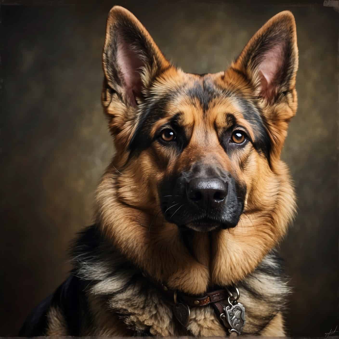 German shepherd portrait headshot