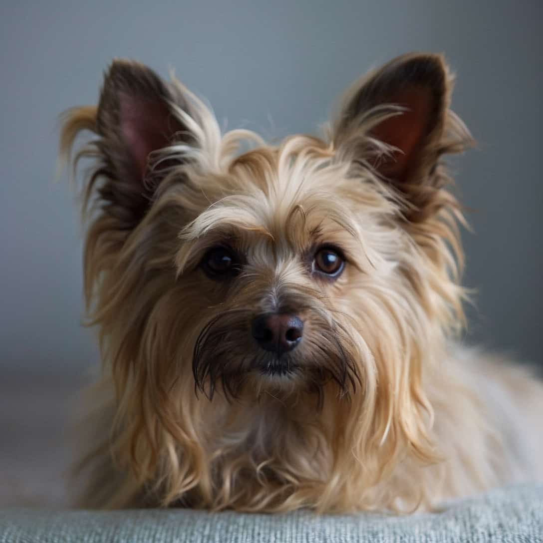 Head shot portrait Skye Terrier 1