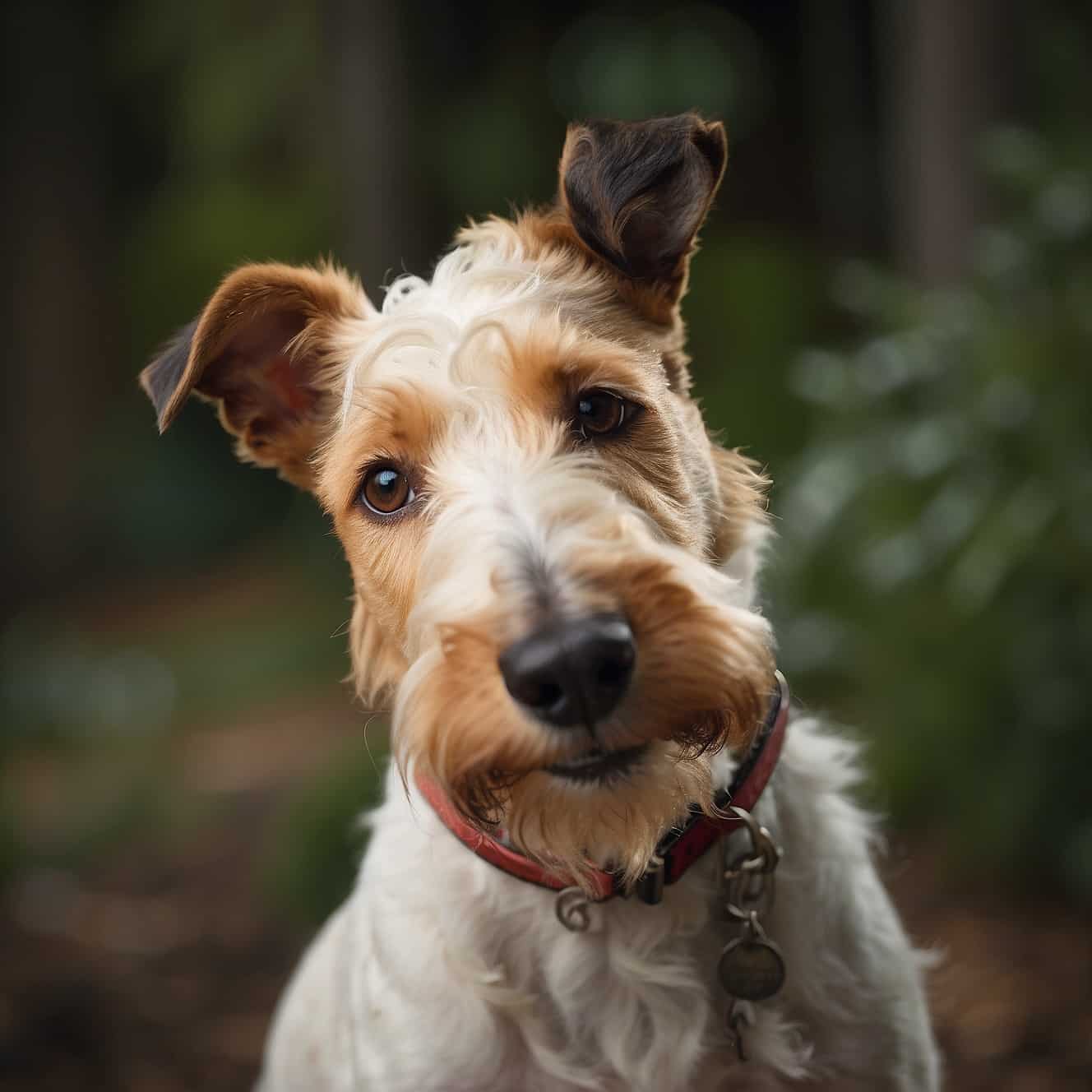 Wire Fox Terrier headshot portrait