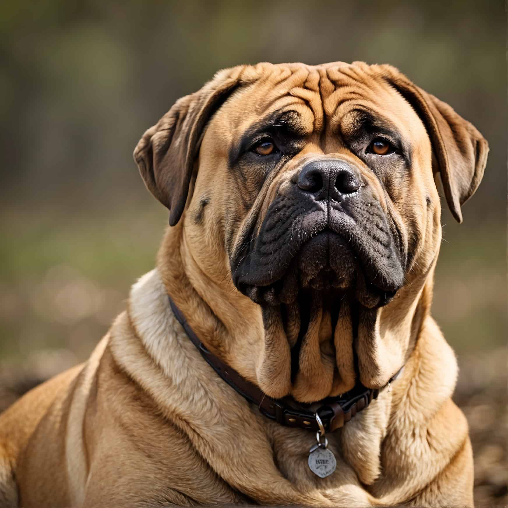 Headshot portrait of South African Mastiff (South African Boerboel)Headshot portrait of South African Mastiff (South African Boerboel)