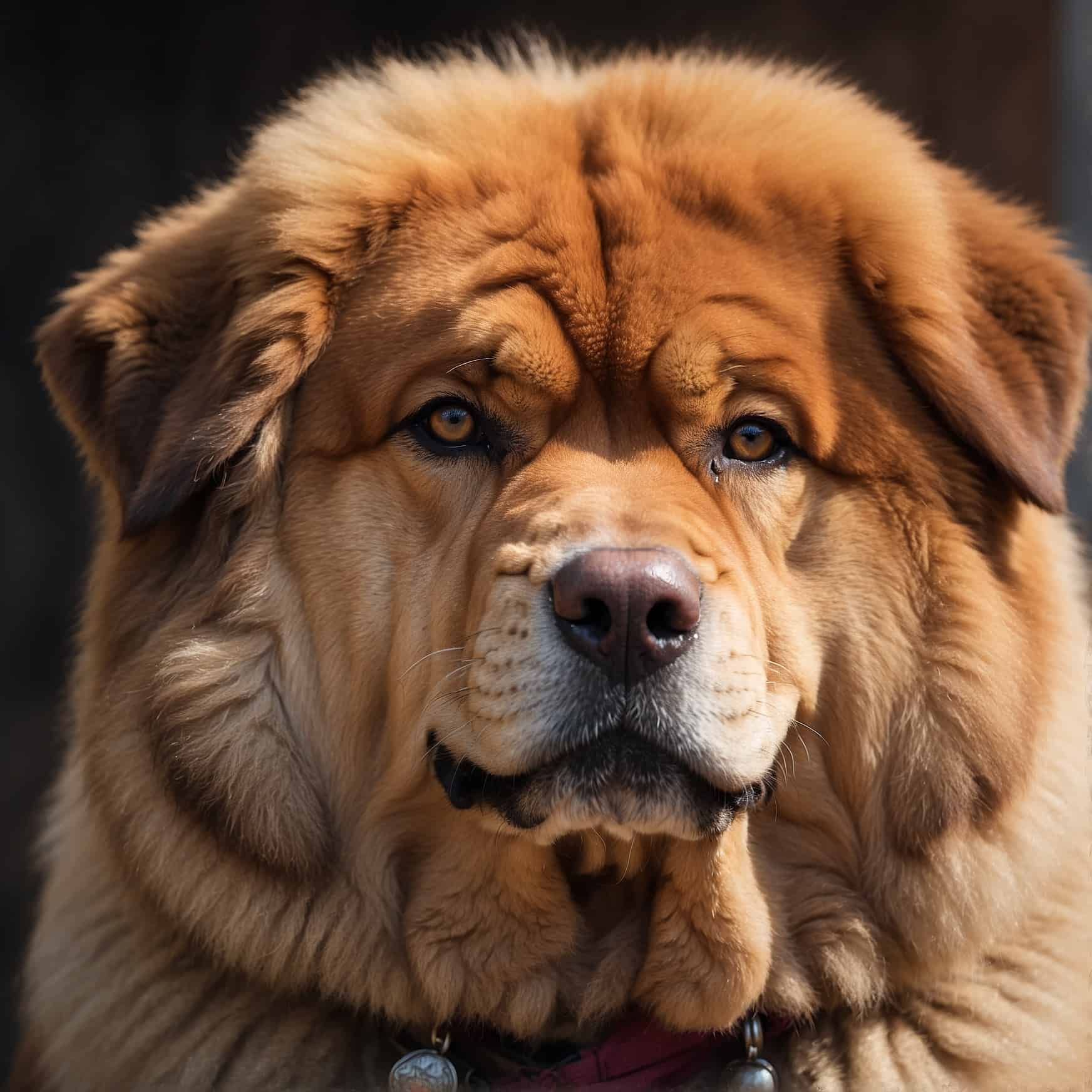 Tibetan Mastiff portrait headshot