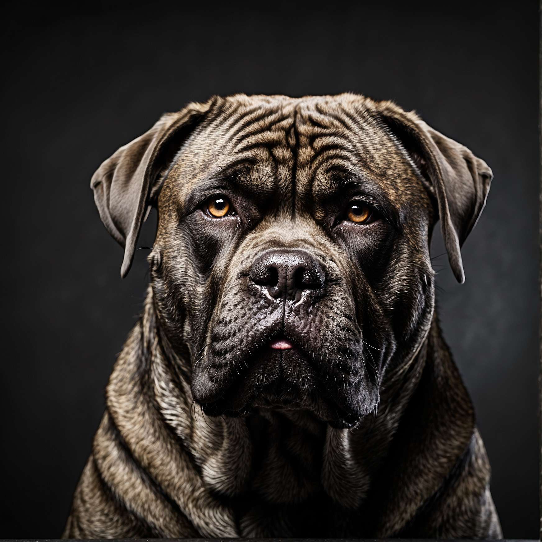 Italian mastiff portrait headshot