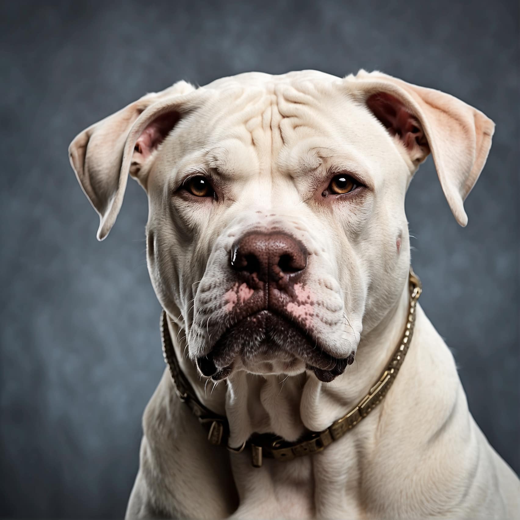 Argentinian Mastiff (Dogo Argentino) portrait headshot