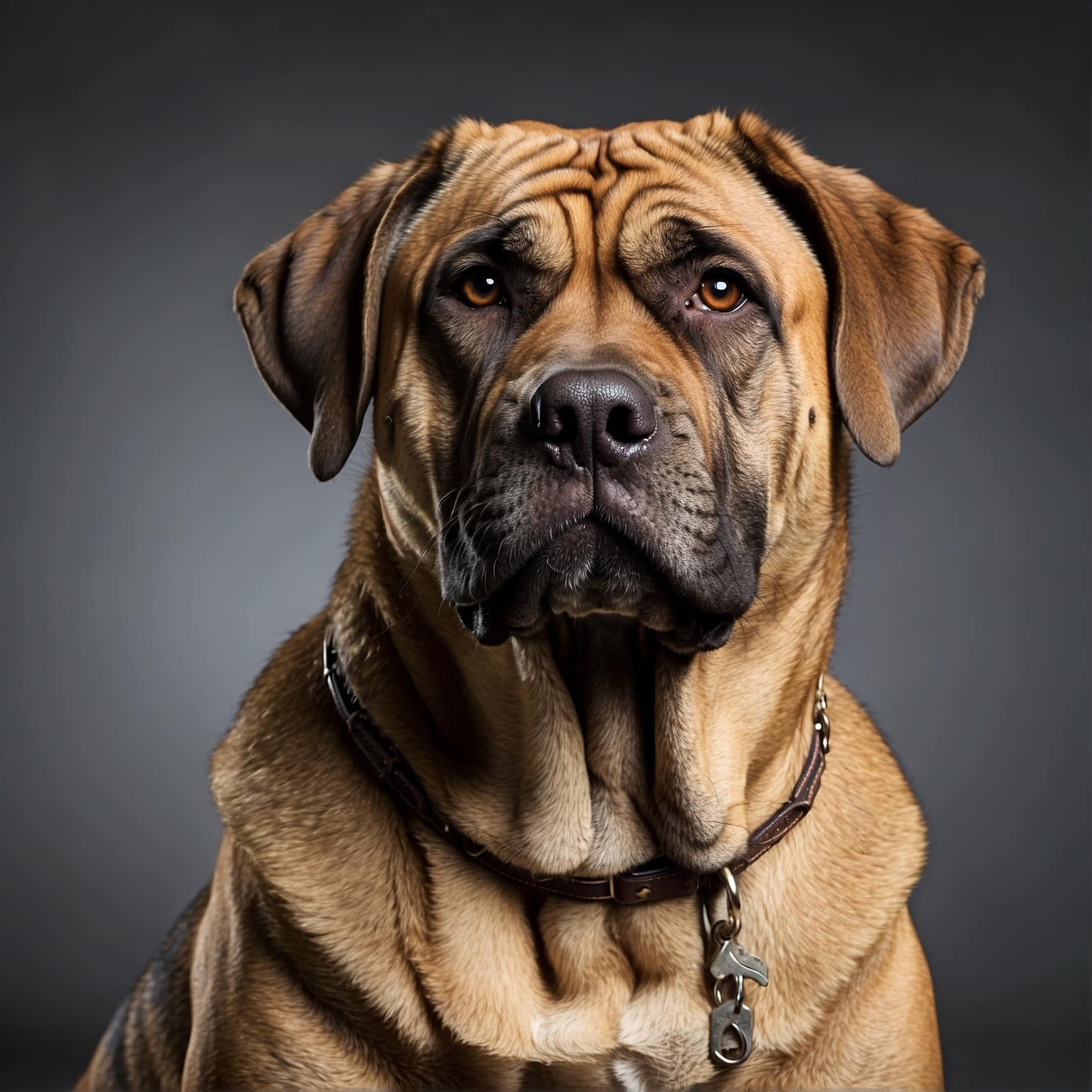 Brazilian Mastiff (Fila Brasileiro) portrait head shot