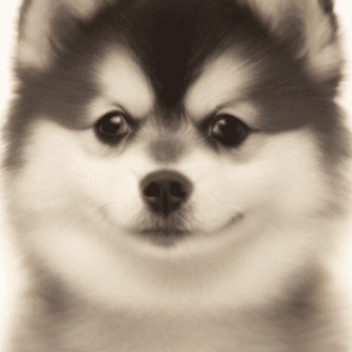 Pomeranian Husky Portrait