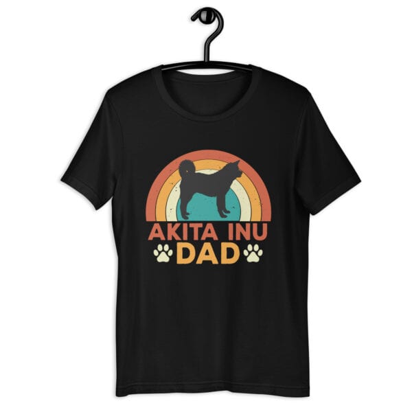 Akita Inu Dad Unisex T-Shirt Jet Black