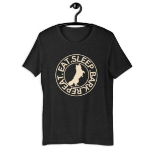 Eat Sleep Bark Repeat Shepherd Unisex T-Shirt. Black Heather