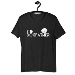 The Dogfather Poodles Unisex T-Shirt Black Heather