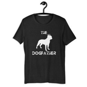 The Dogfather Bulldog Unisex T-Shirt Black Heather