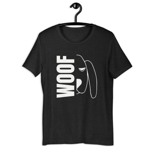 Woof Dachshund Unisex T-Shirt black