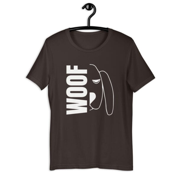 Woof Dachshund Unisex T-Shirt brown