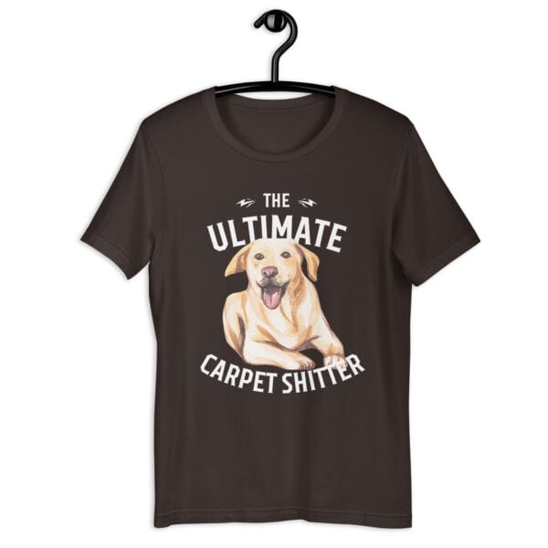 The Ultimate Carpet Shitter Funny Golden Retriever Unisex T-Shirt brown