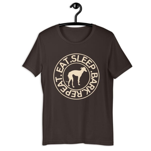 Eat Sleep Bark Repeat Italian Greyhound Unisex T-Shirt - Image 4