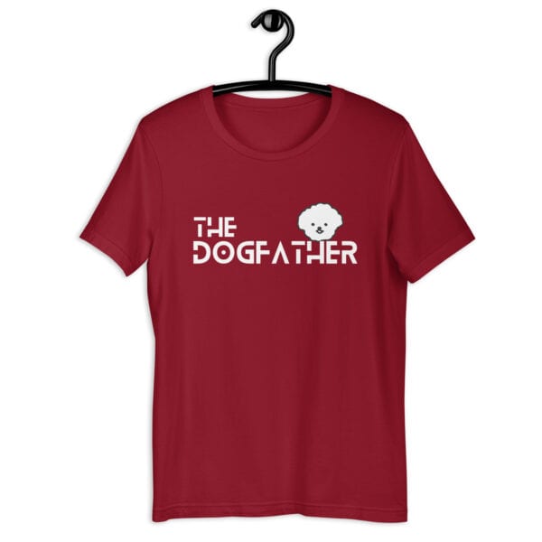 The Dogfather Poodles Unisex T-Shirt. Cardinal