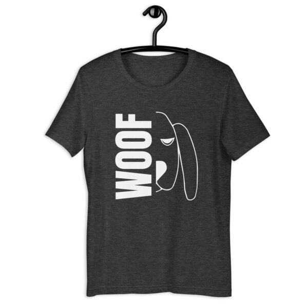 Woof Dachshund Unisex T-Shirt matte black