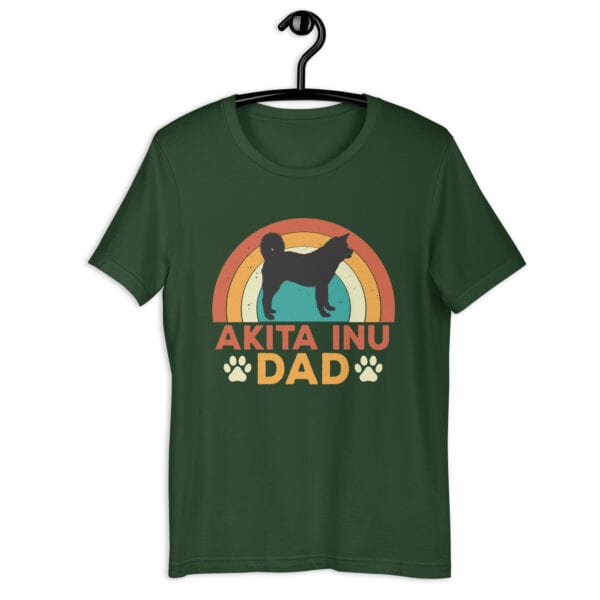 Akita Inu Dad Unisex T-Shirt Green