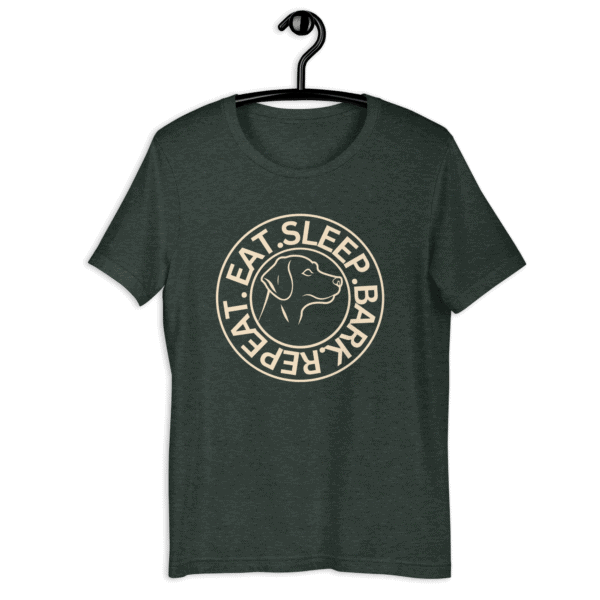 Eat Sleep Bark Repeat Labrador Retriever Unisex T-Shirt. Black