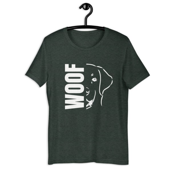 Woof Golden Retrievers Unisex T-Shirt matte gray