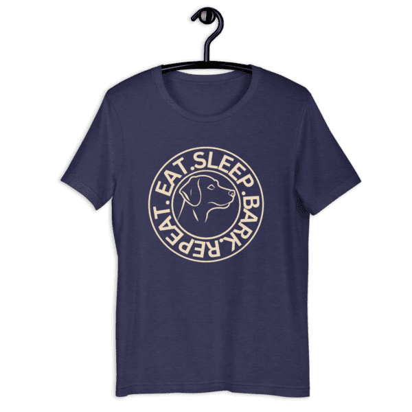 Eat Sleep Bark Repeat Labrador Retriever Unisex T-Shirt. Blue