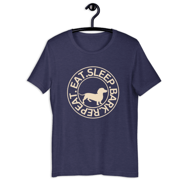 Eat Sleep Bark Repeat Transylvanian Hound (Erdélyi Kopó) Unisex T-Shirt. Blue