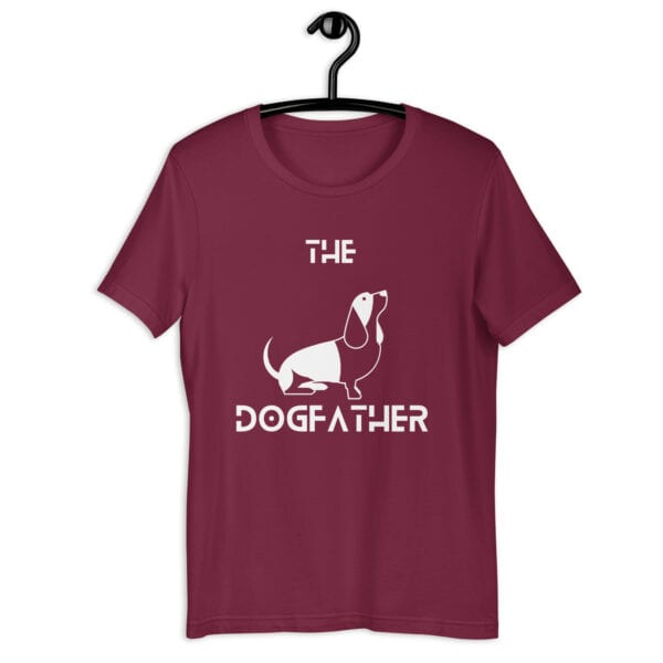 The Dogfather Hounds Unisex T-Shirt. Maroon