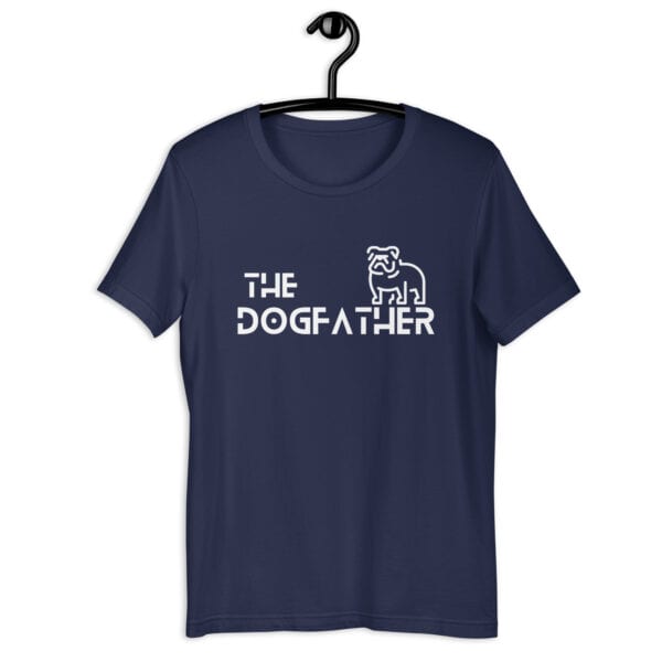 The Dogfather Bulldog Unisex T-Shirt. Navy