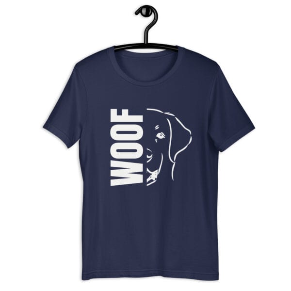 Woof Golden Retrievers Unisex T-Shirt navy