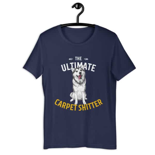 The Ultimate Carpet Shitter Funny Husky Unisex T-Shirt navy