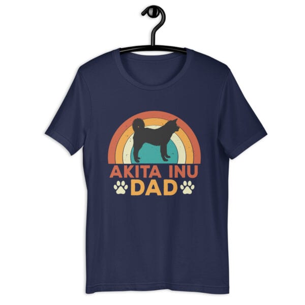 Akita Inu Dad Unisex T-Shirt Navy